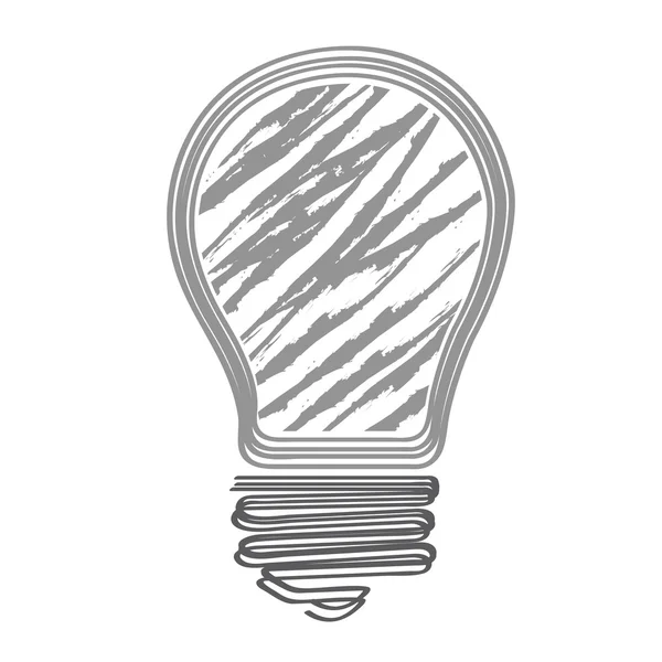 Isolated conceptual lightbulb — Stock Vector