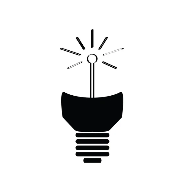 Ampoule conceptuelle isolée — Image vectorielle