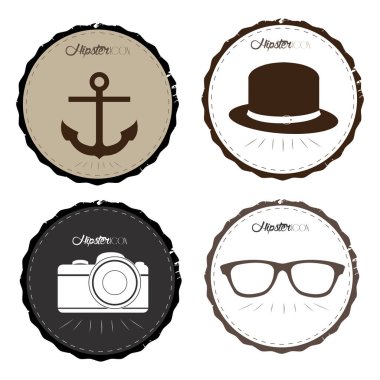 Hipster etiket kümesi