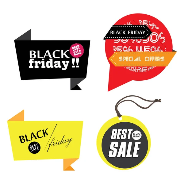 Set of black friday labels — Stock Vector