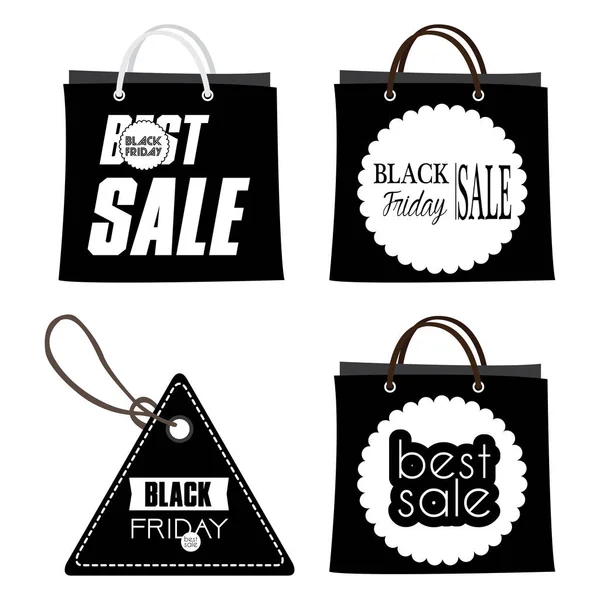 Set of black friday labels — Stock Vector