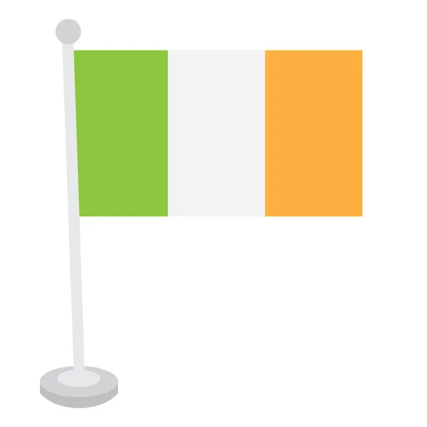 Drapeau irlandais isolé — Image vectorielle