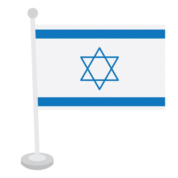 Na białym tle flaga Izraela — Wektor stockowy