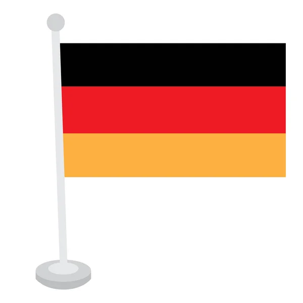 Bandera alemana aislada — Vector de stock