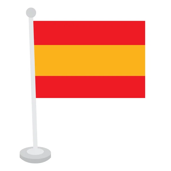 Isolierte spanische Flagge — Stockvektor