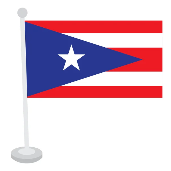 Bandera aislada de Puerto Rico — Archivo Imágenes Vectoriales