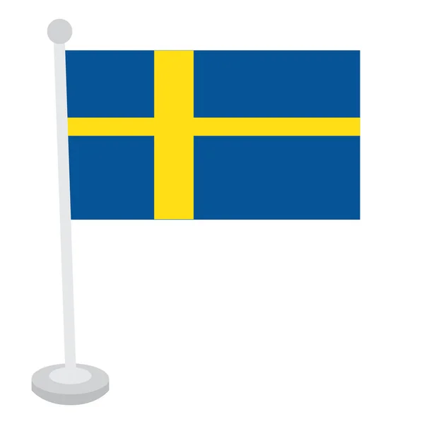 Isolated Swedish flag — Stock Vector