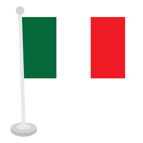 Bandiera italiana isolata — Vettoriale Stock