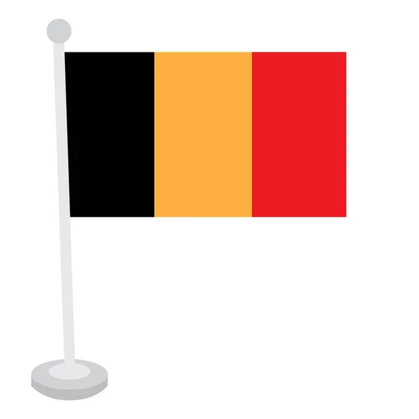 Bendera Belgia terisolasi - Stok Vektor