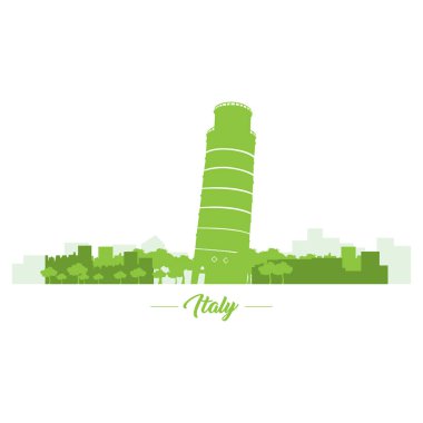 İzole manzarası illüstrasyon