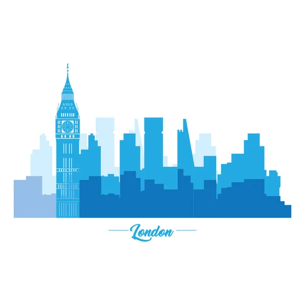 Ilustración aislada de Skyline — Vector de stock