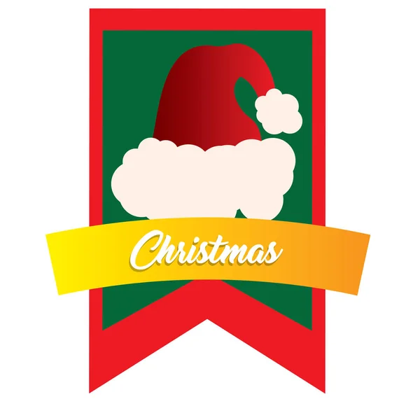 Isolated Christmas label — Stock Vector