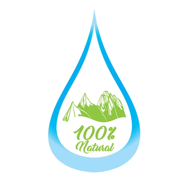 Logo eau minérale — Image vectorielle