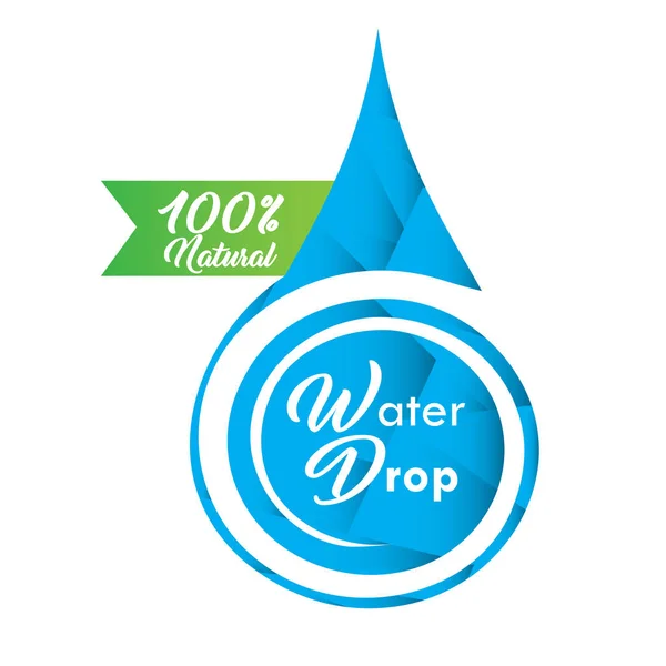 Logotipo agua mineral — Vector de stock