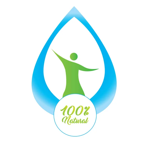 Logotipo de água mineral — Vetor de Stock