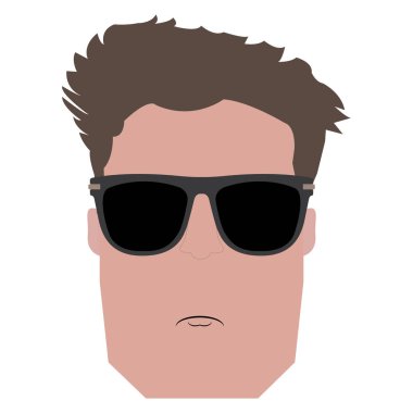 İzole hipster illüstrasyon