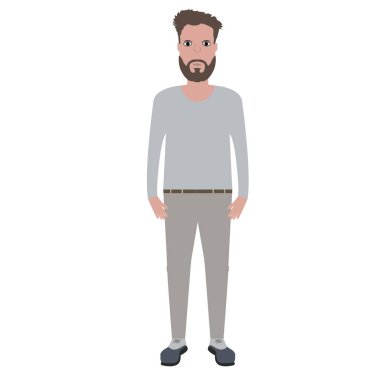 İzole hipster illüstrasyon