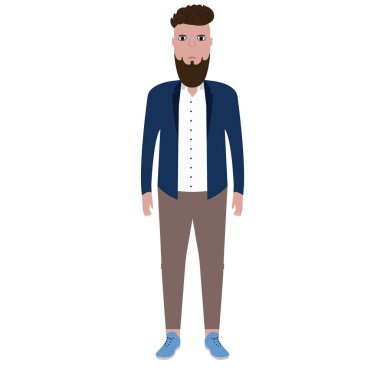 İzole hipster illüstrasyon