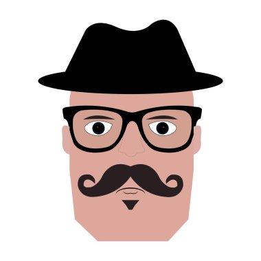 İzole hipster portre