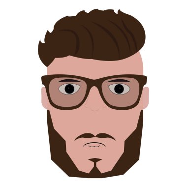 İzole hipster portre