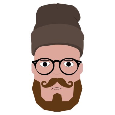İzole hipster portre
