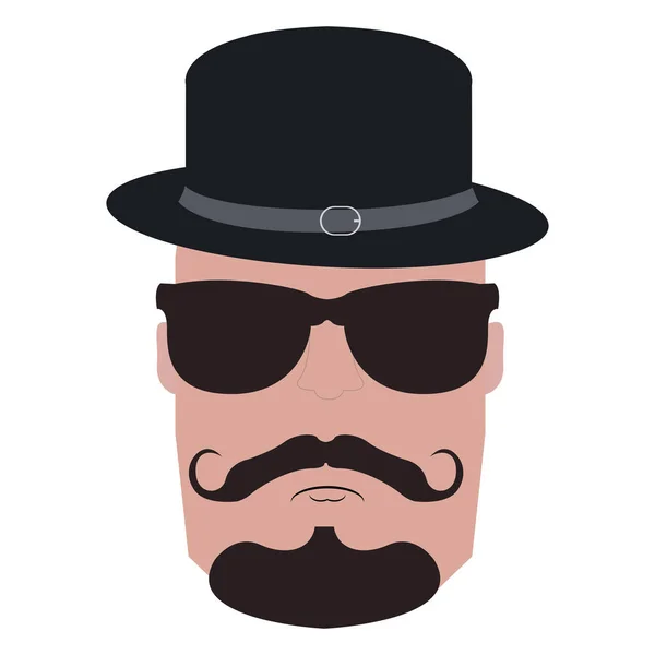 Ilustración hipster aislado — Vector de stock