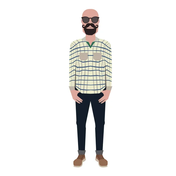 Ilustración hipster aislado — Vector de stock