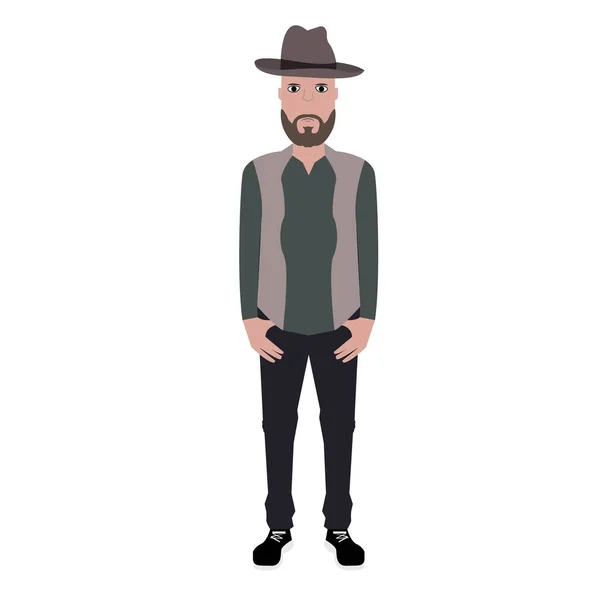 Ilustración hipster aislado — Vector de stock