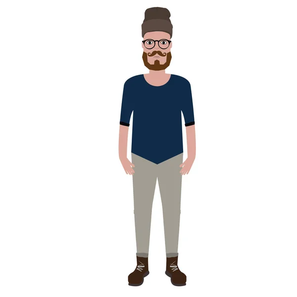 Isolierte Hipster-Illustration — Stockvektor