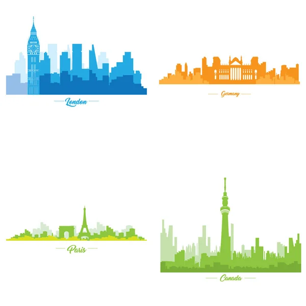 Készlet-ból városképeket — Stock Vector