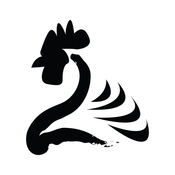 Isolated rooster illustration — Stock Vector