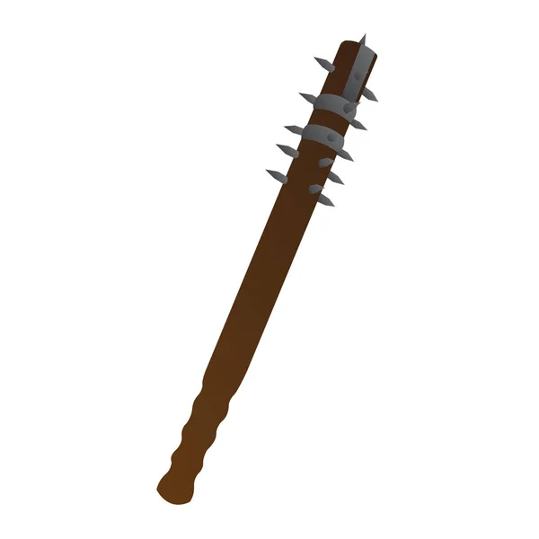 Arma medievale isolata — Vettoriale Stock