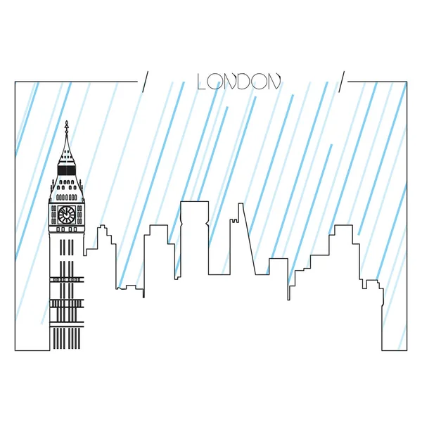 Skyline aislado de L — Vector de stock