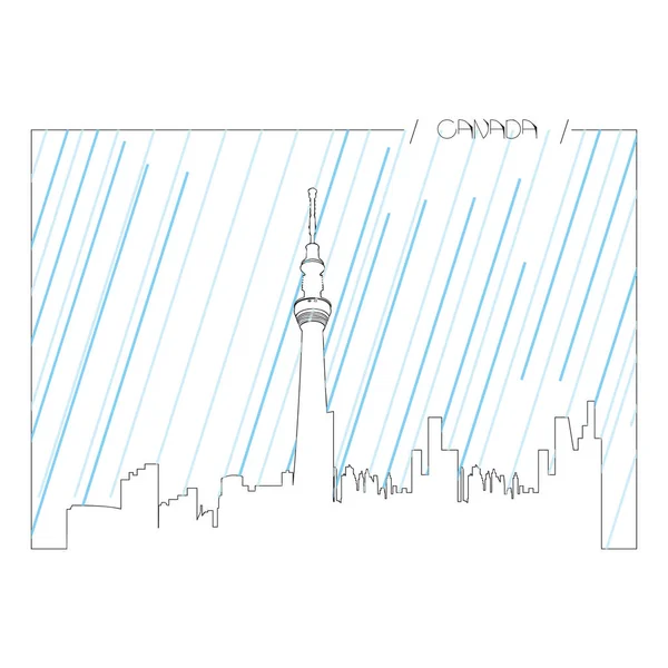Skyline aislado de Toronto — Archivo Imágenes Vectoriales