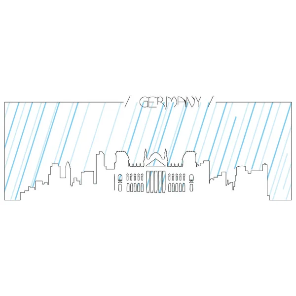 Izolované Panorama Berlína — Stockový vektor