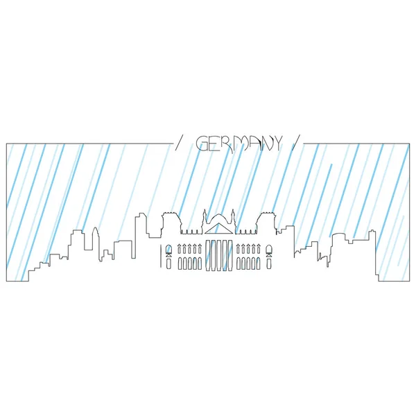 Skyline aislado de Berlín — Archivo Imágenes Vectoriales