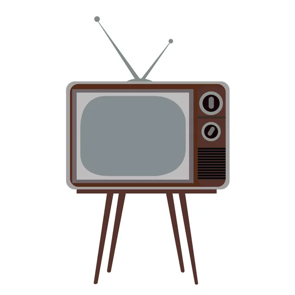 Elszigetelt retro televízió — Stock Vector