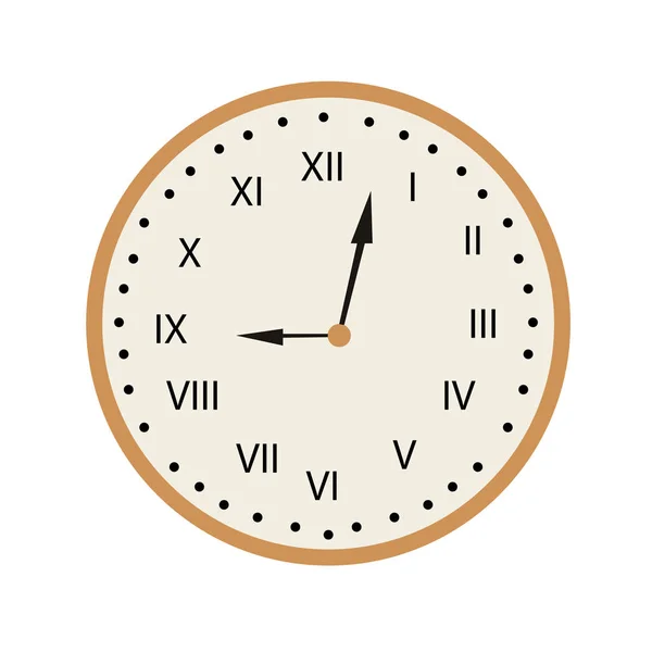 Horloge rétro isolée — Image vectorielle
