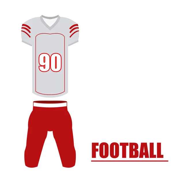 Izolované fotbalové dresy — Stockový vektor