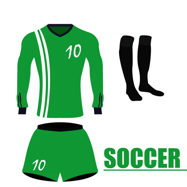 Uniforme de futebol isolado — Vetor de Stock