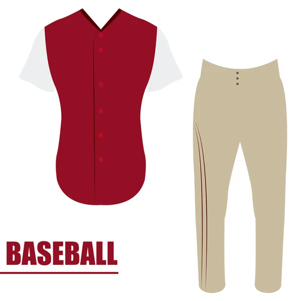 Uniforme de béisbol aislado — Archivo Imágenes Vectoriales