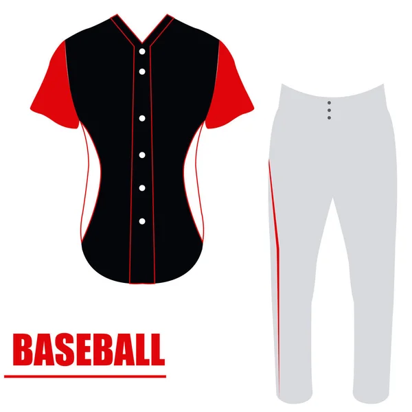 Isolierte Baseball-Uniform — Stockvektor