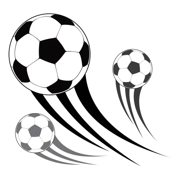 Bolas de fútbol aisladas — Vector de stock