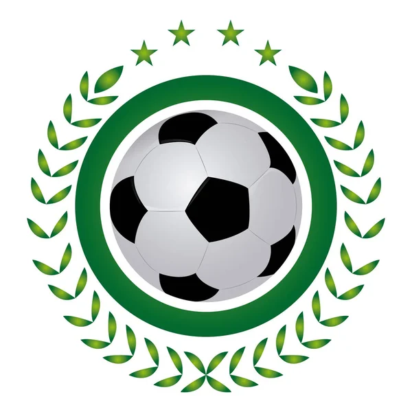 Emblema di calcio isolato — Vettoriale Stock