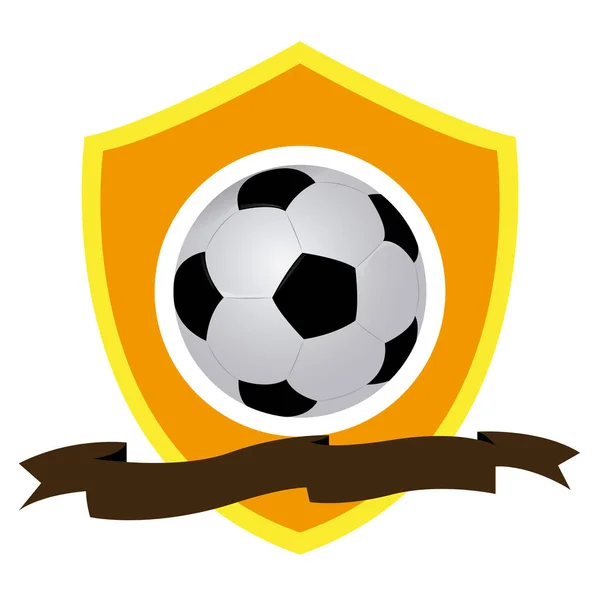 Emblema di calcio isolato — Vettoriale Stock