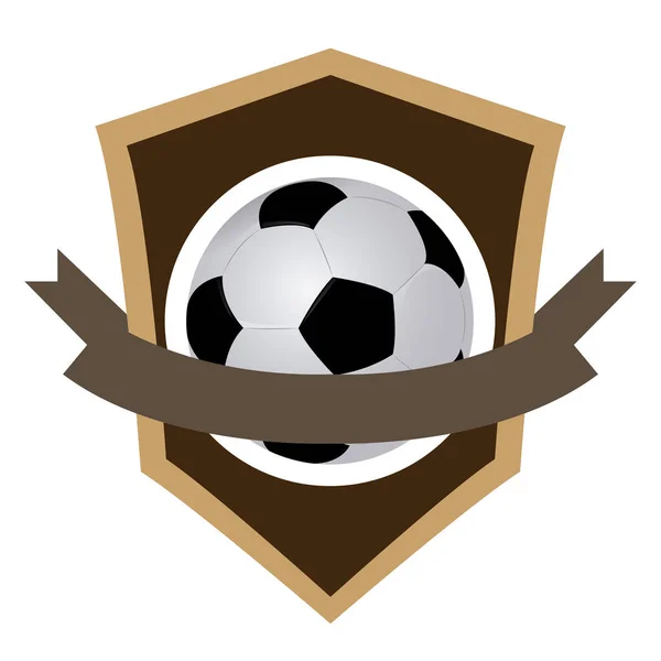 Emblema di calcio isolato — Vettoriale Stock