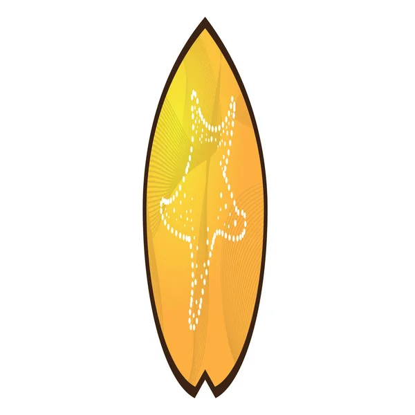 Geïsoleerde gekleurde surfplank — Stockvector