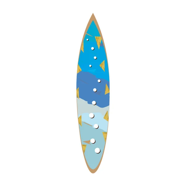 Tabla de surf de color aislado — Vector de stock
