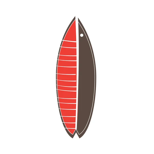 Isoliertes farbiges Surfbrett — Stockvektor