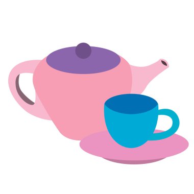 İzole çay oyuncaklar